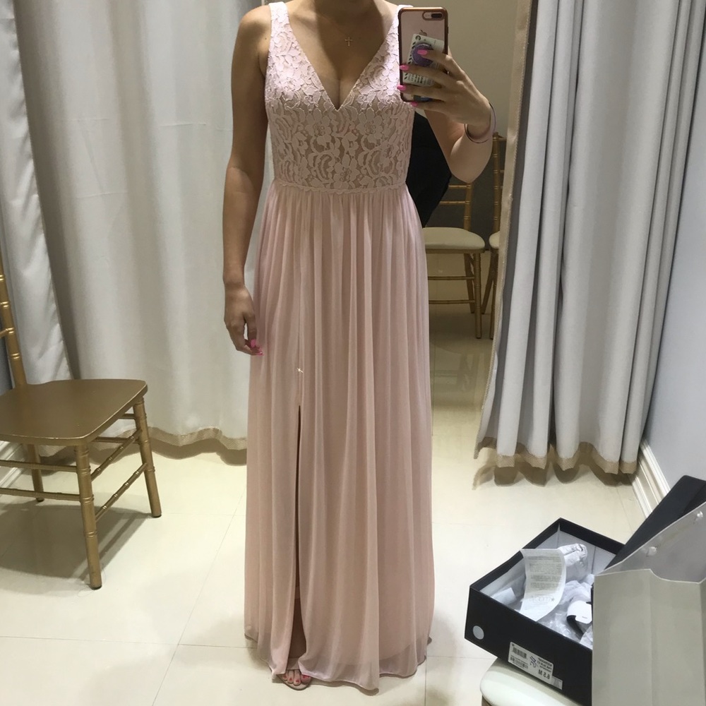 Blush bridesmaid dress